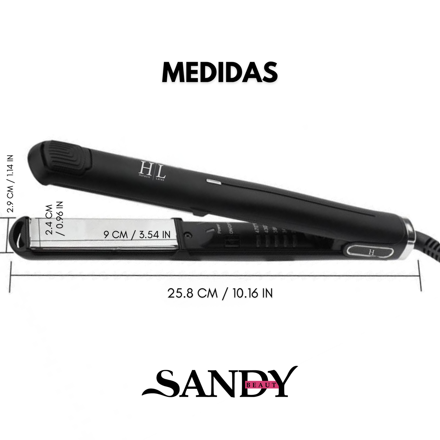Plancha de cabello 1" HL Horacio Lares Keratin 470