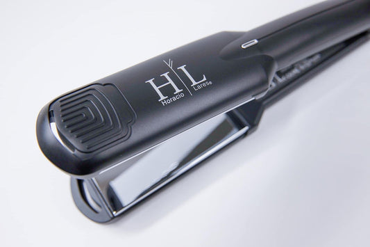 Plancha de cabello HL Horacio Lares Keratin 470F-W negra 1.75"