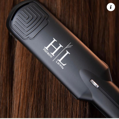 Plancha de cabello HL Horacio Lares Keratin 470F-W negra 1.75"